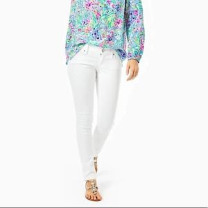 Lilly Pulitzer Worth Skinny Jeans in Resort White Sateen Size 2